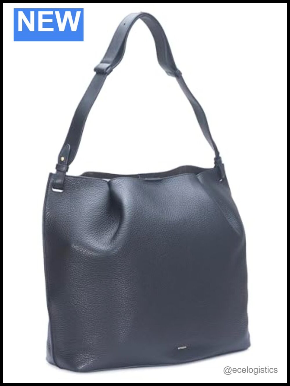 Leather Crossbody Bucket Bag with Zipper Closure Handbag